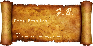 Fecz Bettina névjegykártya