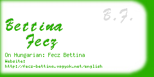 bettina fecz business card